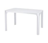 GRAND SOLEIL Grandsoleil Secur Resina Greenpol Table rectangulaire, Vert, polymère, Blanc, 120 x 80 x 72 cm