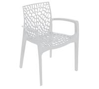 GRAND SOLEIL Grandsoleil Upon Gruvyer Fauteuil empilable, Polypropylène, Blanc, 53 x 58 x 81 cm