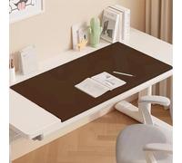 Grand sous-main avec protection des bords, tapis de souris étendu en cuir, antidérapant et imperméable, pour bureau, écriture, étude (marron, 120 x 60 cm)