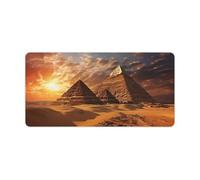 Grand sous-main de bureau en forme de pyramides égyptiennes - Imperméable - Base en caoutchouc antidérapant - Multifonctionnel - Pour souris, clavier, jeux vidéo - Grand tapis d'ordinateur pour la