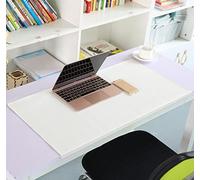 Grand sous-main de bureau étendu en cuir synthétique avec protection des bords antidérapant, pour ordinateur portable, 150 x 60 cm, blanc