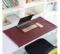 Grand sous-main de bureau étendu en cuir synthétique avec protection des bords antidérapant, pour ordinateur portable, 100 x 50 cm, rouge vin