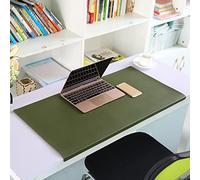 Grand sous-main de bureau étendu en cuir synthétique avec protection des bords antidérapant, tapis de bureau pour ordinateur portable - Grand tapis de souris imperméable - 80 x 40 cm - Vert