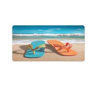 Grand sous-main de bureau/tapis de souris en caoutchouc antidérapant pour clavier de plage, 61 x 30,5 cm, tapis de protection de clavier tendance, tapis d'écriture pour bureau et maison