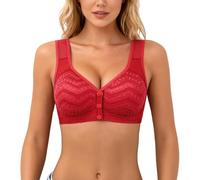 Grand soutien-gorge pour femme pour une couverture complète, soutien grande taille, confortable, sans couture, soutien-gorge pour femme, Rouge, M