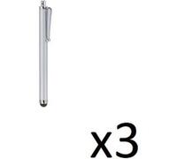 Grand Stylet x3 pour ASUS ZenFone Go Smartphone Tablette Ecrire Universel Lot de 3 (ARGENT) Argent G