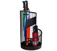 Grand support de parapluie antidérapant en fer forgé de qualité supérieure pour entrée de maison et d'hôtel, design creux élégant, finition blanche, durable et fonctionnel