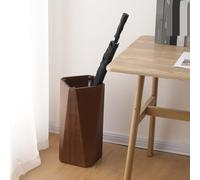 Grand support de parapluie en bois pour entrée intérieure, rangement de grande capacité avec plateau de drainage pour la maison, le bureau, l'hôtel et une utilisation commerciale (finition noyer)