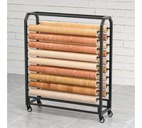 Grand support de rangement en tissu robuste avec tige de suspension réglable - Support mobile en acier pour rouleaux de vinyle et film de voiture à changement de couleur - Parfait pour un usage