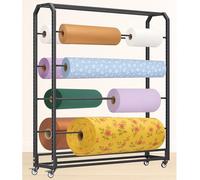 Grand Support de Stockage de Tissu Textile Commercial, Support de Papier de boucherie en métal Lourd en métal, Porte-gifles Mobile pour l'activité Artisanale des Arts en Classe, espacement