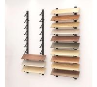 Grand support mural pour échantillons - Support mural à plusieurs rangées pour halls d'exposition, magasins de détail