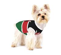 Grand T-shirt en coton pour chien/motif drapeau du Kenya pour animal domestique, doux, respirant, sans manches, vêtements pour chat, pour petite et moyenne taille