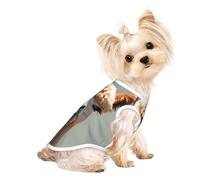 Grand T-shirt respirant sans manches imprimé avatar alpaga pour animal domestique - Tenue légère pour chien et chat - Débardeur extensible