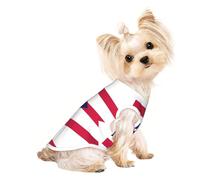 Grand T-shirt respirant sans manches imprimé drapeau de l'État de l'Ohio - Tenue légère pour chien et chat - Débardeur extensible