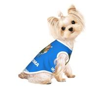 Grand T-shirt respirant sans manches imprimé drapeau de l'État de l'Oklahoma - Chihuahua, Yorkshire, teckel de petite et moyenne taille