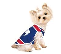 Grand T-shirt respirant sans manches imprimé drapeau de l'État du Wyoming pour animaux de compagnie - Chihuahua, yorkshire, teckel