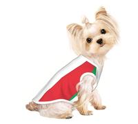 Grand T-shirt respirant sans manches imprimé drapeau de l'Italie - Tenue légère pour chien et chat - Débardeur extensible