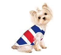 Grand T-shirt respirant sans manches imprimé drapeau du Costa Rica - Tenue légère pour chien et chat - Débardeur extensible