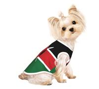 Grand T-shirt respirant sans manches imprimé drapeau du Kenya - Tenue légère pour chien et chat - Débardeur extensible