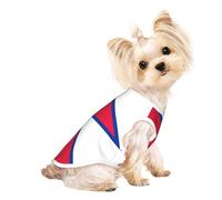 Grand T-shirt respirant sans manches imprimé drapeau du Népal - Tenue légère pour chien et chat - Débardeur extensible