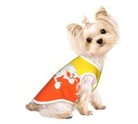 Grand T-shirt respirant sans manches imprimé drapeau du royaume du Bhoutan - Chihuahua, Yorkshire, teckel