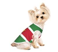 Grand T-shirt respirant sans manches imprimé drapeau du Suriname pour animal domestique Chihuahua, Yorkshire, Teckel