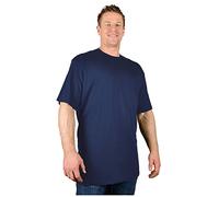 Grand T-shirt Saltie en coton uni pour homme - Pour un usage quotidien - Surdimensionné pour les tailles 2XL 3XL 4XL 5XL 6XL 7XL 8XL, bleu marine, 4XL grande taille