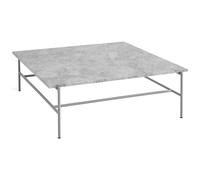 Table basse Rebar 100x104cm fossil grey powder coated steel frame