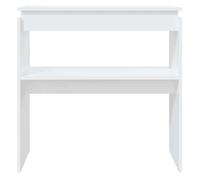 Grand Table d'Appoint Blanc - LEMON® Table console - Console D'ENTREE, Blanc - 80x30x80cm - Bois d'ingénierie 914 - Soldes
