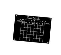 Grand tableau blanc de calendrier magnétique en acrylique comprenant 6 marqueurs planificateur de réfrigérateur magnétique effaçable pour la gestion des notes de plan tableau d ' agenda familial