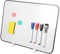 Grand tableau blanc double face effaçable à sec pour bureau et maison, tableau blanc réversible avec support pour notes, listes et présentations (magnétique, 30,5 x 45,7 cm)