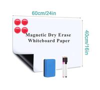Grand Tableau Blanc Magnétique Auto-Adhésif De 16x24 Pouces,Feuille Effaçable À Sec,Pour Les Irritations Dans La Chambre,Le Bureau,Le Réfrigérateur,Le Mur D'immatriculation - Type Magnetic Board