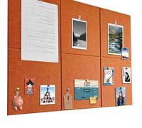 Grand tableau d'affichage 90x60cm Tableau d'affichage en feutre autocollant avec 60 punaises, 6 pièces Épaisseur de 9mm Tableau d'affichage, Tableau de vision pour photos, Tableau mémo pour notes pour