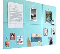 Grand tableau d'affichage 90x60cm Tableau d'affichage en feutre autocollant avec 60 punaises, 6 pièces Épaisseur de 9mm Tableau d'affichage, Tableau de vision pour photos, Tableau mémo pour notes pour