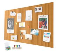 Grand tableau d'affichage autocollant en feutre, 120 x 90 cm tableau en feutre, tableau d'affichage décoratif en feutre, 0,9 cm d'épaisseur, tableau photo pliable tableaux mémo tableau d'affichage
