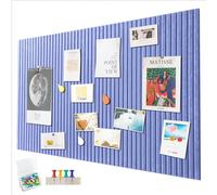 Grand tableau d'affichage autocollant en feutre - 90 x 60 cm - Tableau d'affichage décoratif en feutre - 0,9 cm d'épaisseur - Pliable - Tableau mémo - Décoration murale pour bureau, cuisine - Gris