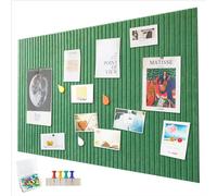 Grand tableau d'affichage de 60 x 40 cm, grande plaque en liège, panneau décoratif en liège en feutre, 0,9 cm d'épaisseur, tableau photo pliable avec ruban adhésif autocollant, tableau de vision