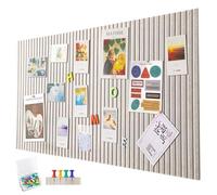 Grand tableau d'affichage de 90x60 cm, grande plaque de liège, épaisseur de 0,9 cm, mur décoratif en liège en feutrine, panneau photo pliable avec ruban adhésif autocollant, tableau vision en feutrine