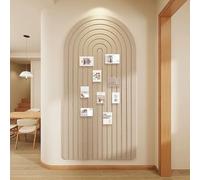 Grand tableau d'affichage en feutre 120 x 60 cm - Bords ronds décoratifs - Autocollant - Alternative pour le mur - Pliable - Avec 30 épingles - Camel foncé