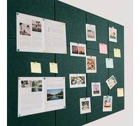 Grand Tableau d'affichage en Feutre Autocollant 90 x 120 cm - 12 pièces - Décoration Murale Pliable - Tableau mémo/d'affichage 30 x 30 cm