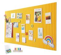 Grand Tableau d'affichage en Feutrine, Alternative au liège, 60 x 40 cm, Autocollant, à Rayures Verticales décoratives, Pliable, pour Photos, Notes, Affichage, idéal pour Le Bureau ou la Cuisine, ora