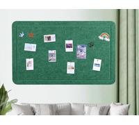 Grand tableau d'affichage pliable en feutre - 40 x 60 cm - Décoration murale - 9 mm d'épaisseur - Avec ruban adhésif - Pour la maison, le bureau, l'école - Vert foncé