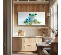 Grand Tableau Mural XXL Mignon grenouille Toile Imprimée pour la Decoration du Salon Animaux De Dessin Animé Grenouille Arboricole Poster Moderne Drôle Reptile Photo Artistique Sans Cadre 80x160 cm