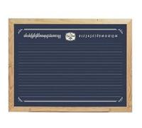 Grand Tableau Noir Mural Ecolier 88x66cm Face Craie Ardoise Xxl - Cadre Et Plumier En Bois - Set Jeu Dessin Enfant Et Carte