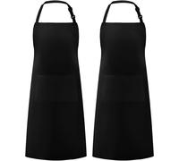 Grand tablier de cuisine unisexe avec poches noir Vendos85