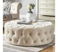 Grand tabouret ottoman nordique léger - 203,2 x 101,6 cm élégant blanc meuble décoratif pour salon et chambre à coucher accessoire de décoration d'intérieur