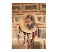 Grand Tambour Chamanique 60cm Instrument de Méditation et Thérapie, Tambour de Chamane Traditionnel pour Musique Ethnique et Relaxation - Taille Unique