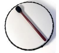 Grand tambour chamanique végétalien de 40 cm avec batteur en bois, instrument de percussion avec son profond résonant