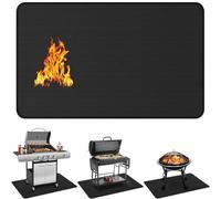 Grand Tapis (152 × 101 cm) pour barbecues à Charbon, poêles, Fumeurs et Grils à gaz. Protéger Les terrasses et Les Patios, résistant au feu, idéal pour Les cheminées intérieures