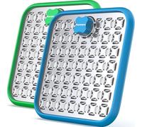 Grand tapis à lécher en acier inoxydable pour chiens : lot de 2 tapis à lécher pour chiens de grande taille, tapis à lécher pour chat pour réduire l'ennui et l'anxiété, alimentation lente, tapis